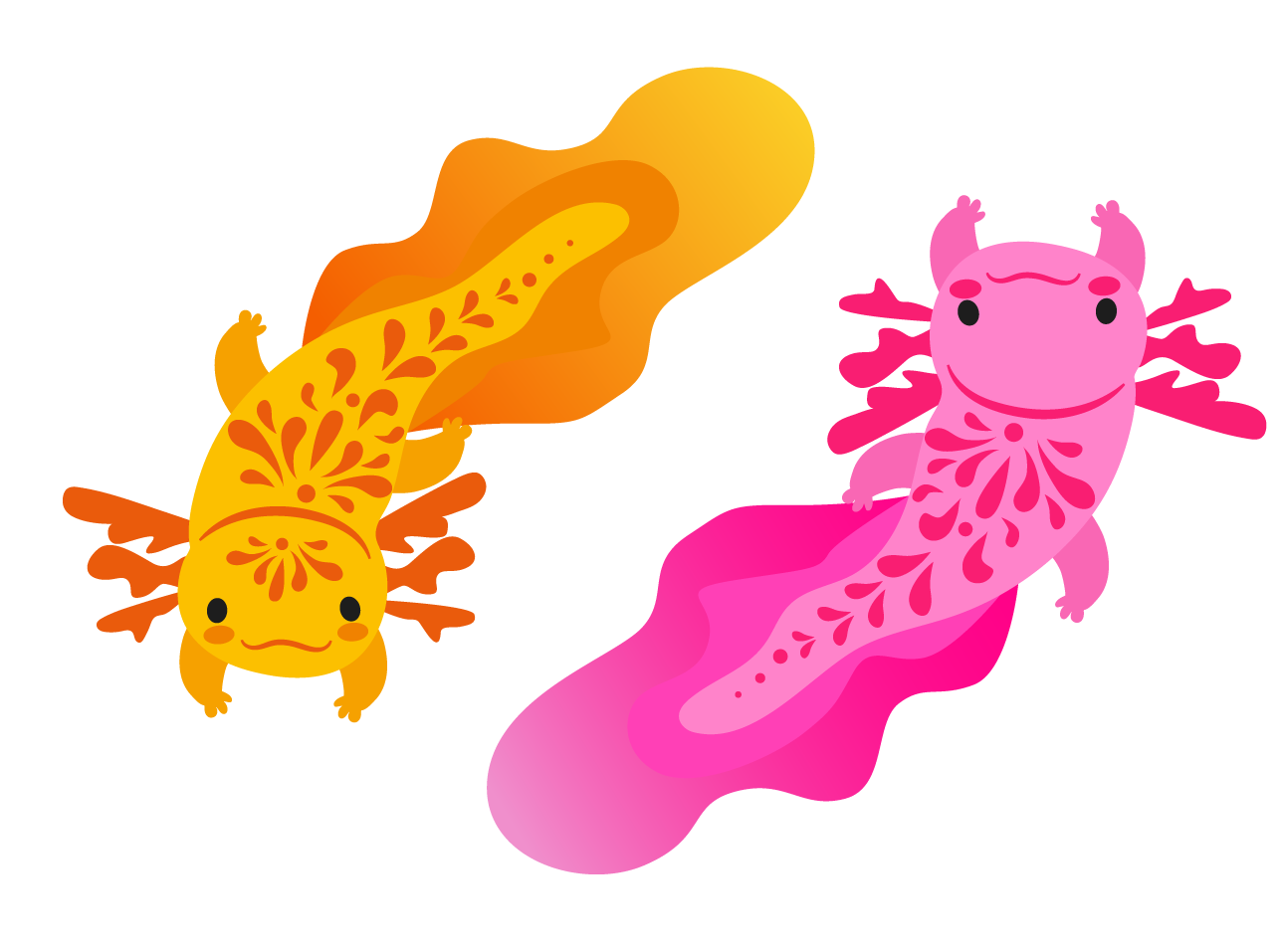 Ajolotes de la pañoleta